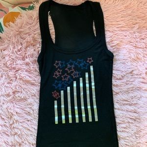 American flag tank top